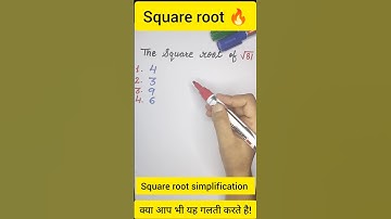 Square root simplification📈  #SquareRoots #Math  #Simplification #RootSimplification