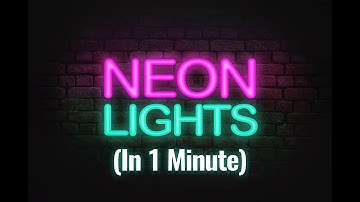 How To Create AWESOME NEON Photoshop Text Effects | Adobe CC
