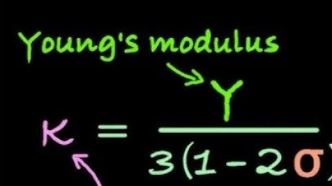 relation between different elastic constants (K, Y, poisson