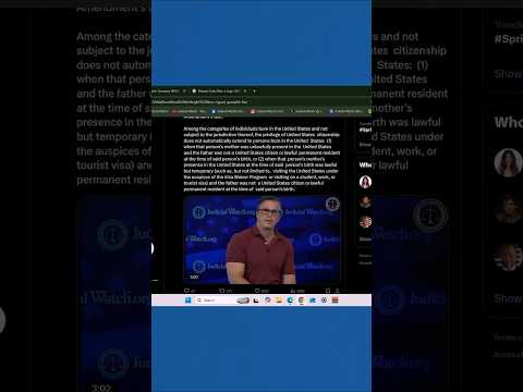 FITTON: President Trump’s view on birthright citizenship is consistent with the Constitution!