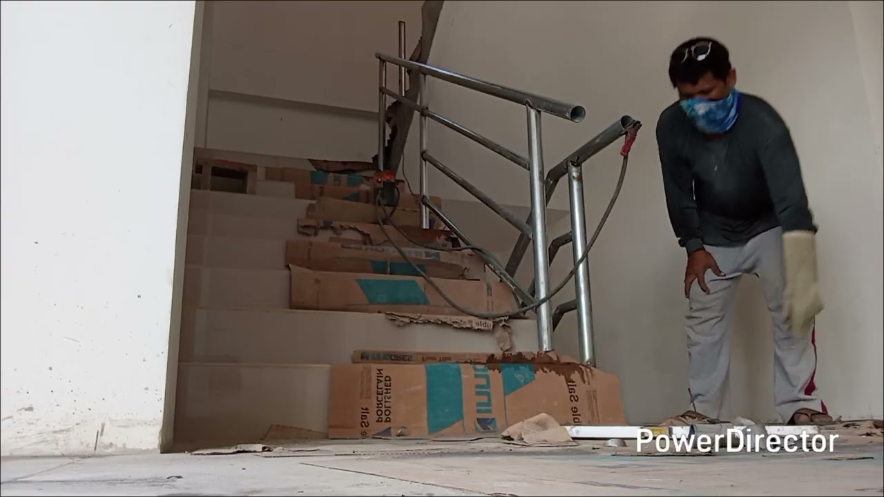 2nd to 3rd floor stair railing installation 