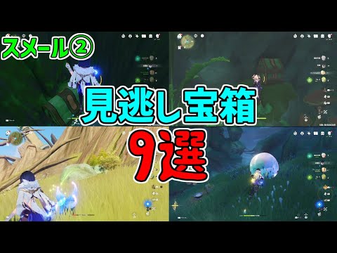 【原神】晴のみ?雨のみ?スメールで見逃してそうな9個の宝箱!②【攻略解説】3.0スメール,隠し宝箱,草の印,ギミック,謎解きアパーム叢林ワープ,通れない壁原石探索