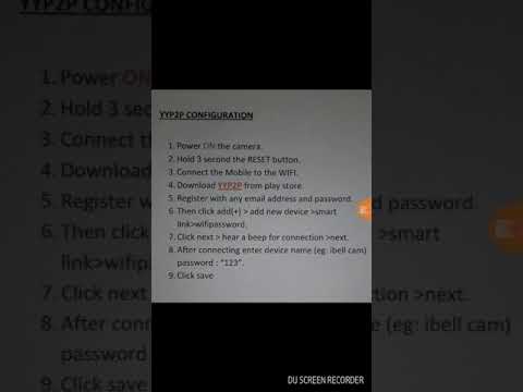 Video IBELL YYP2P wifi IP camera Configuration - youtube