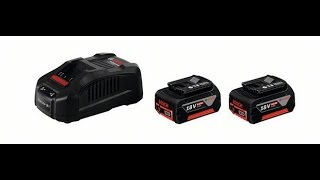 Unpacking / unboxing Battery li-ion set Bosch GBA 18V 6,0Ah M-C   GAL 3680 CV 1600A00500