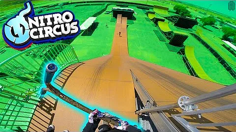 TRIPLE BACKFLIP ON SCOOTER ON NITRO CIRCUS MEGA RAMP!