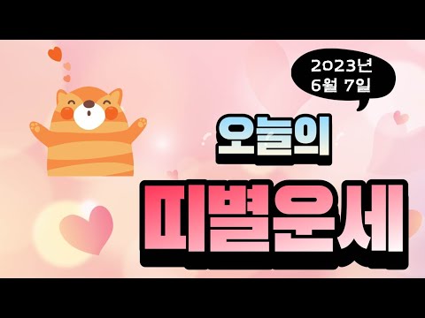 띠별운세 6월 7일 수요일 오늘운세 내일운세 건강운 금전운 재물운 연애운 직업운 학업운