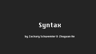 Syntax - A Poem/Story/Idea Generator
