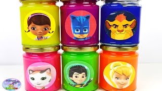 Learn Colors with Disney Jr Lion Guard PJ Masks Slime Toys Surprise Egg and Toy Collector SETC