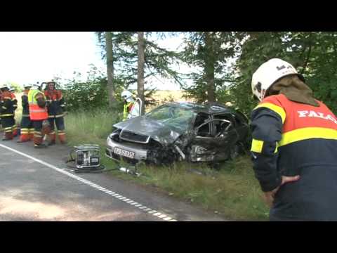 Alvorligt færdselsuheld. Bøgvadvej syd for Billund. 06/07-2010. Kl. 17.42.