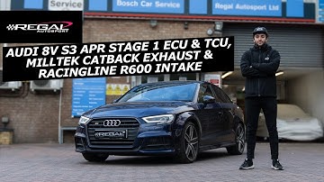 8V S3 Exhaust (Milltek Resonated), 4 Piece Intake, APR ECU & DSG Software [+81HP & +93lbfts]