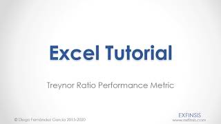 Celebrity Excel Tutorial. Treynor Ratio Performance Metric Wealth