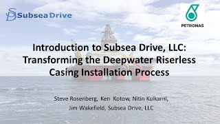 Webinar, Introduction to Subsea Drive System with Petronas