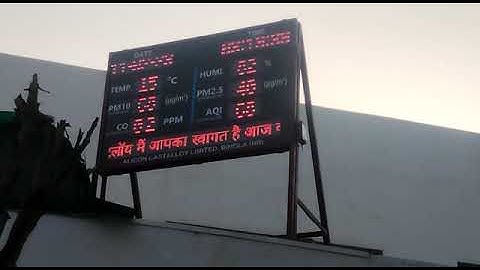 Hazardous Waste Data Display Board including Environment Parameters