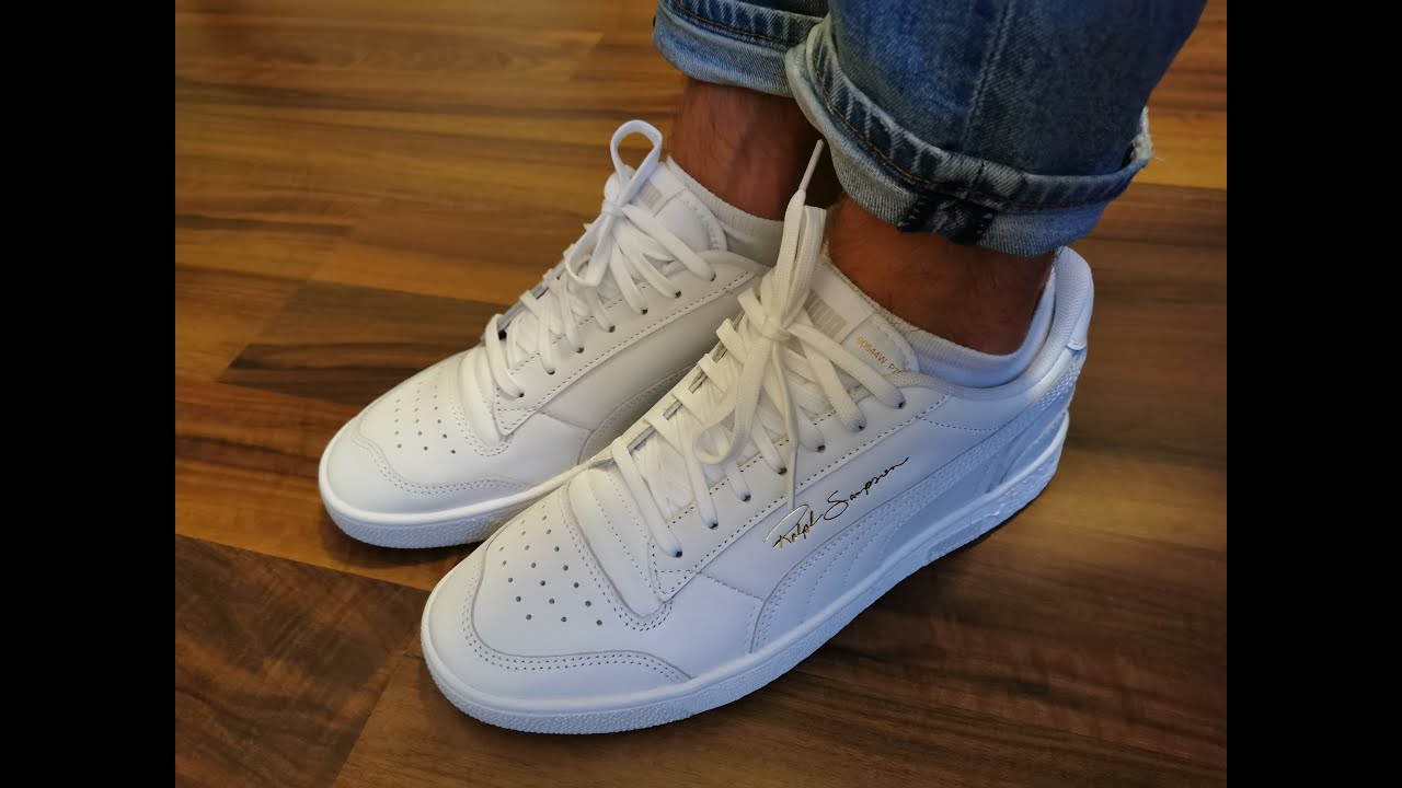 ritme tiran Kinderrijmpjes PUMA RALPH SAMPSON LO ALL WHITE 😍 UNBOXING + ON FEET (White Sneaker Socks)  - YouTube