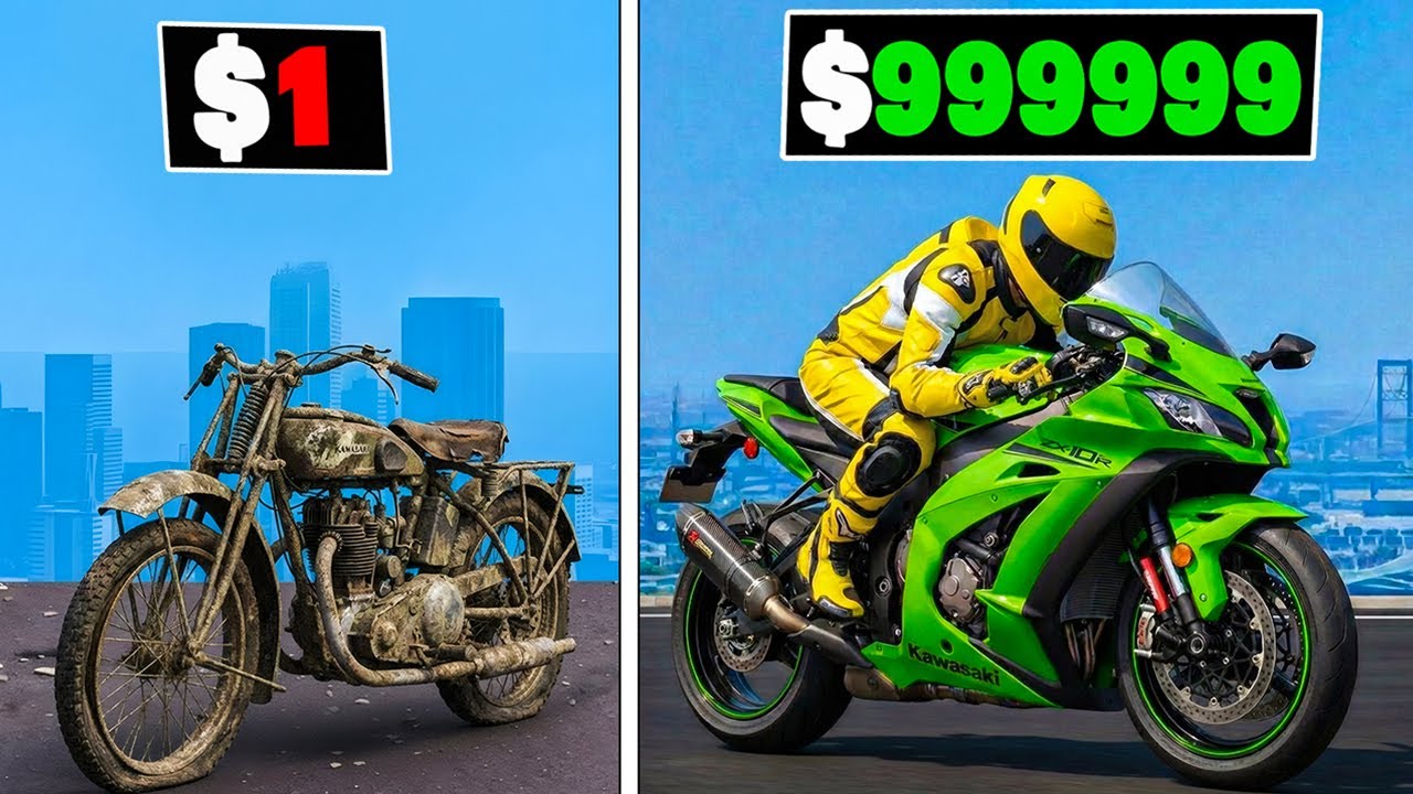 Franklin & Shinchan Unlocking $0 to $99,999,999 Bike in GTA 5