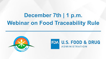 Food Traceability Final Rule Webinar