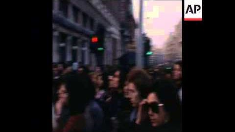 SYND 14 1 75  DEMONSTRATION DEMANDING PUNISHMENT OF JUNTA TORTURERS