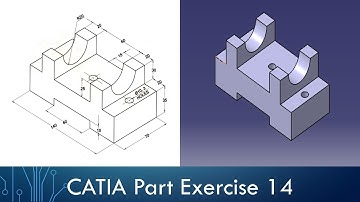 CATIA Part Design Exercise 14 - Shaft Rest