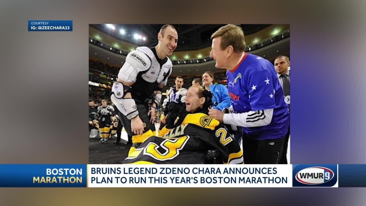 Dynamic Bruins Legend Zdeno Chara Completes Third Boston Marathon Moment Illustration Dynamic Bruins Legend Zdeno Chara Completes Third Boston Marathon Moment Illustration
