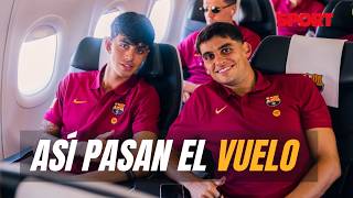 ✈️ DENTRO del AVIÓN del BARÇA: así empieza la concentración en Inglaterra