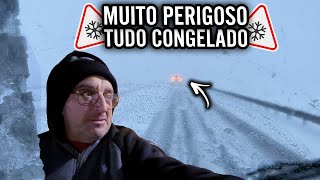 TEMPESTADE SE NEVE ⛄️  MUITO PERIGO ESTRADAS ESCORREGADIAS