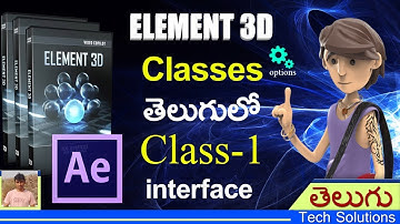 Element 3D Plugin Classes in After effects | Class - 1 | Interface & usage for beginners