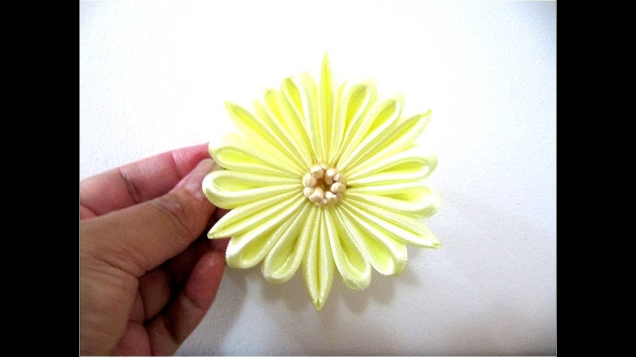 Moños en cintas para el cabello flores de dieciocho pétalos