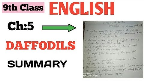 Matric Part 1 English, English Unit no 5 Summary - Ch 5 - 9th Class English
