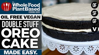 VEGAN DOUBLE STUFF OREO CAKE ❤️Prepare to have your mind blown!