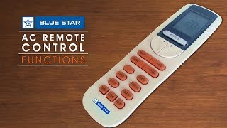 Blue Star AC Remote Control Functions (Hindi)