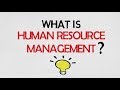 What is human resource management hrm