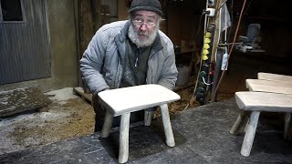 Small wooden stool by Uudopuu