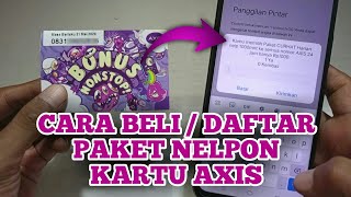 Cara Daftar Paket Nelpon Axis Terbaru
