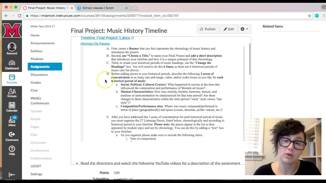 history timeline project