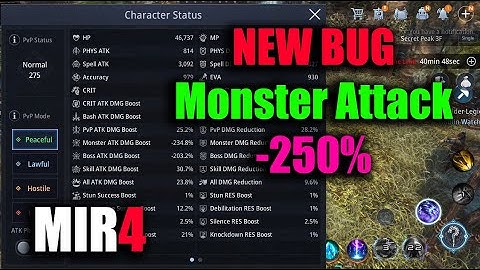 MIR4 New Bug PS Keep Decrease & Minus Monster Attack 250%
