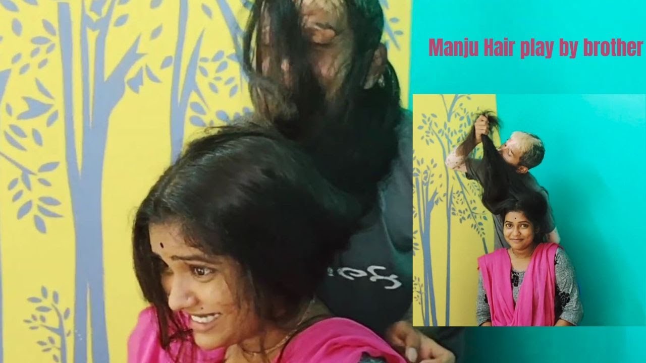 hard hair pulling of indian sister