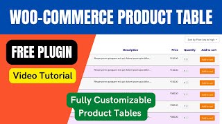 Best Free WooCommerce Product Table Plugin Tutorial
