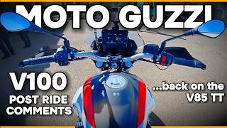 Moto Guzzi V100 vs V85 TT — What Riding the New One Teaches You About the Old One