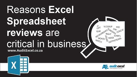 Finding errors in Excel spreadsheets. Excel Auditing Course link below