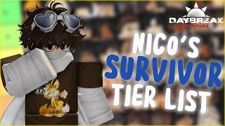 Nico's Daybreak Remisted Survivor Tier List (V1.0.4)