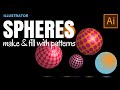3D Patterned Spheres in Illustrator - add shine and gloss to them too