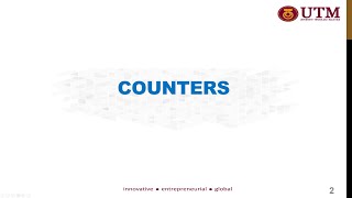 Digital Electronics Chapter 8 - Counters and Shift Registers  (Part 1 : Counters)
