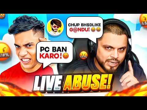@UnGraduateGamer Vs SID | LIVE ABUSE 🤬 | PC BAN FREE FIRE CONTROVERSY