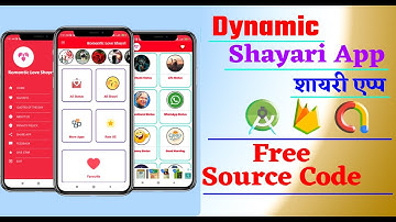 valentine day Shayri app android studio source code, Hindi Shayri App, with firebase add shayri