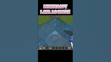 MINECRAFT LAVA LOGIC!!! #minecraft #gaming #games #shorts #trending #shortvideo #minecraftshorts