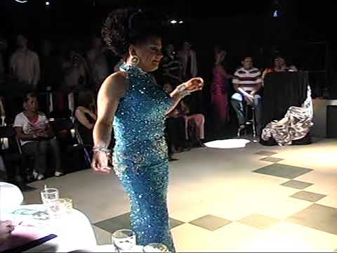 Cynthia Cruz in preliminary night evening gown competition in Miss Gay Texas USofA 2005