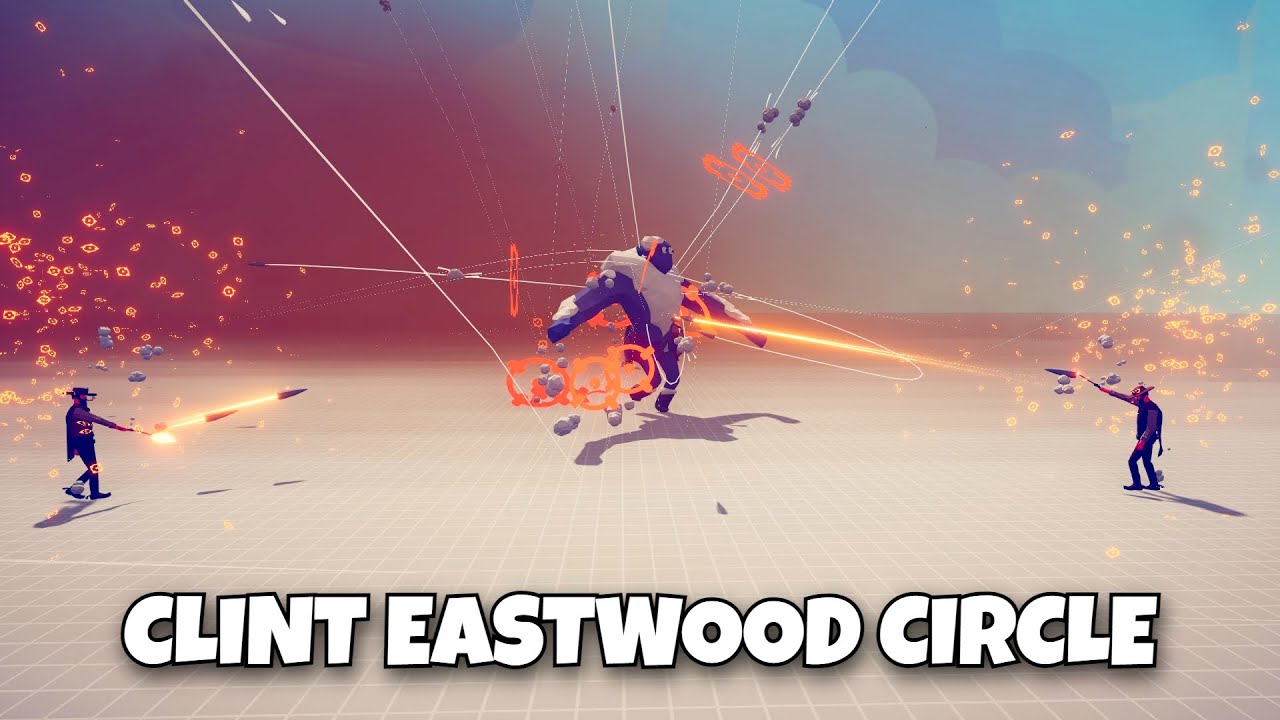 CLINT EASTWOOD CIRCLE vs STRONG UNITS - Totally Accurate Battle Simulator TABS