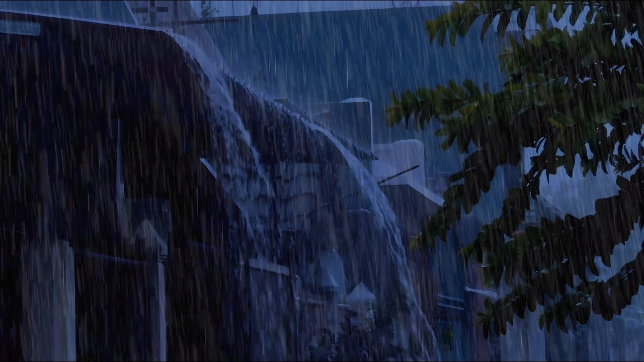 10 Hours of Hypnotic Rain Drops on a Sloped Roof | Designed to Slow Your Heart Rate and Induce Sleep