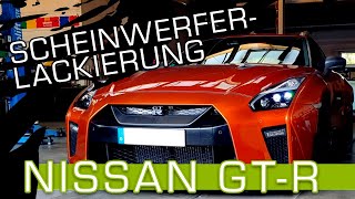 Scheinwerfer-Lackierung - Nissan GT-R R35 - Schwarz, LED, ALLBLACK, GODZILLA PRIOR [SLIDESHOW]