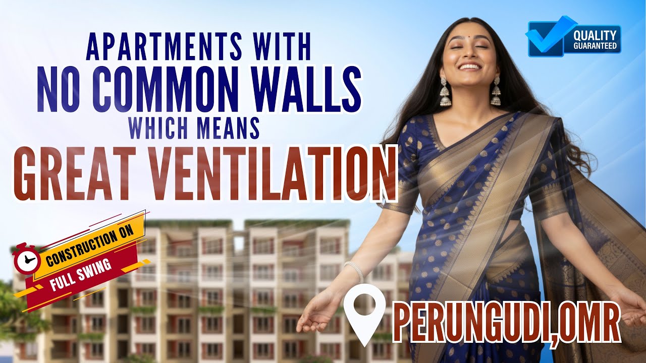 No Common Walls | Great Ventilation | Nahar ARISTA Perungudi OMR | Luxury 3BHK Villaments in Chennai